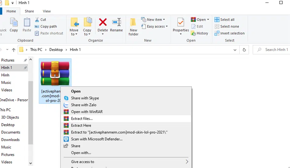 Bước 2: Giải nén file vừa tải về Bước 2: Giải nén file vừa tải về